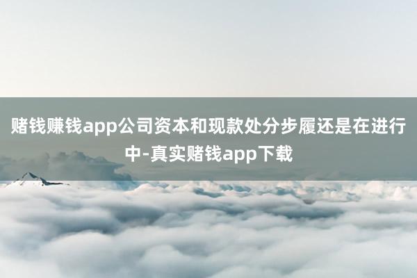 赌钱赚钱app公司资本和现款处分步履还是在进行中-真实赌钱app下载