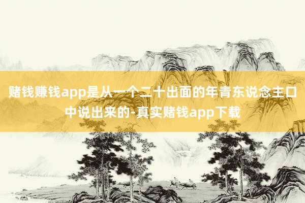 赌钱赚钱app是从一个二十出面的年青东说念主口中说出来的-真实赌钱app下载