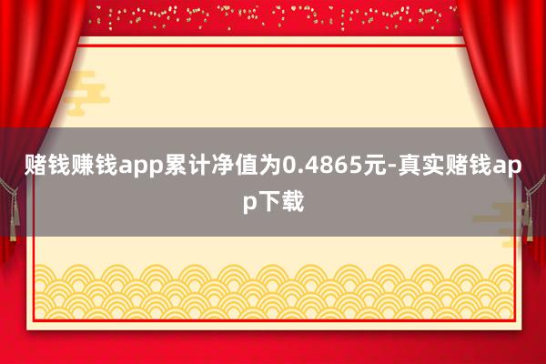 赌钱赚钱app累计净值为0.4865元-真实赌钱app下载