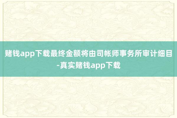 赌钱app下载最终金额将由司帐师事务所审计细目-真实赌钱app下载