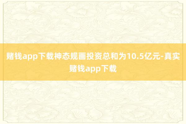 赌钱app下载神态规画投资总和为10.5亿元-真实赌钱app下载