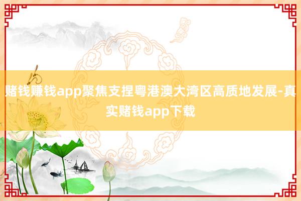 赌钱赚钱app聚焦支捏粤港澳大湾区高质地发展-真实赌钱app下载