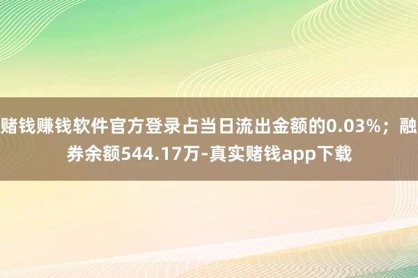 赌钱赚钱软件官方登录占当日流出金额的0.03%；融券余额544.17万-真实赌钱app下载