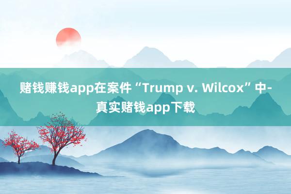 赌钱赚钱app在案件“Trump v. Wilcox”中-真实赌钱app下载